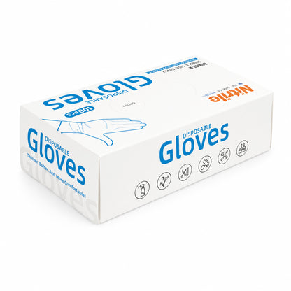 Luvas de nitrilo para exame – Sem látex, sem pó, 4g, luvas descartáveis ​​seguras para contato com alimentos para uso médico, doméstico e de limpeza.