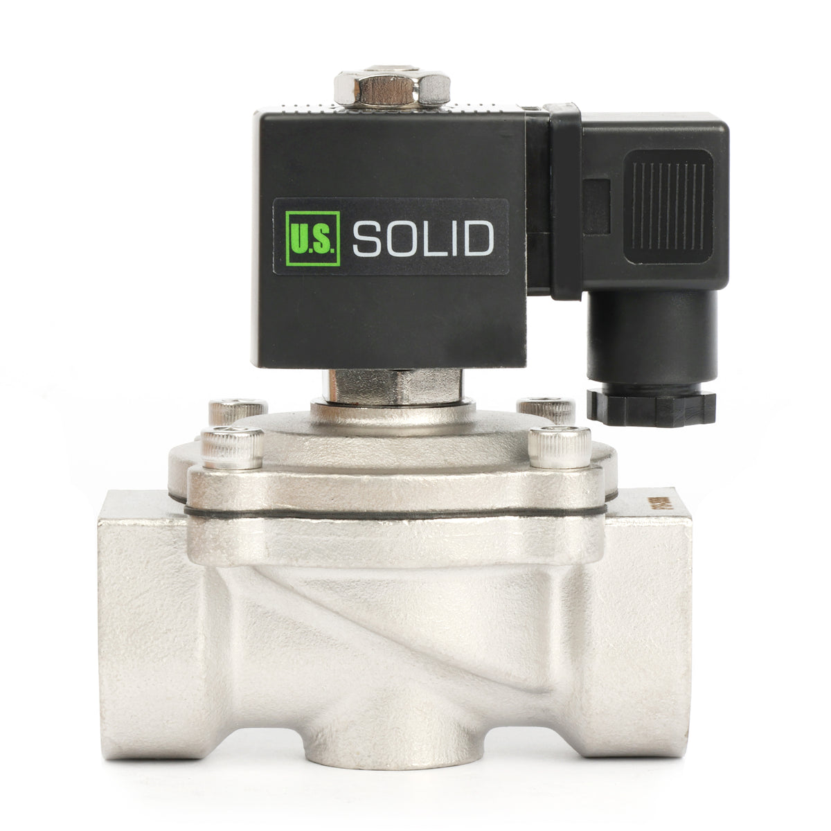 Katup Solenoid Elektrik Stainless Steel 1" - 12V DC, Normally Closed, 145 PSI, VITON