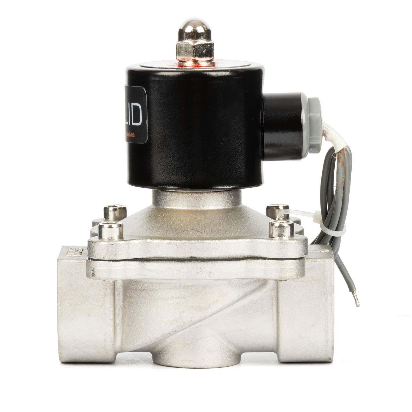 1" Stainless Steel Solenoid Valve - 24V DC Normally Closed, Viton Seal