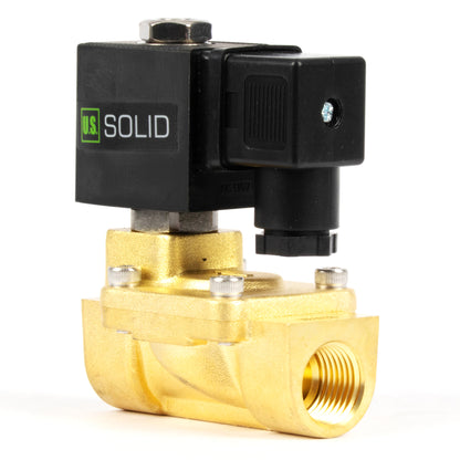 Ηλεκτρομαγνητική βαλβίδα ορείχαλκου 1/2" - 110V / 220V AC, Κανονικά κλειστή, 4,4-232 PSI, Σφραγίδα VITON