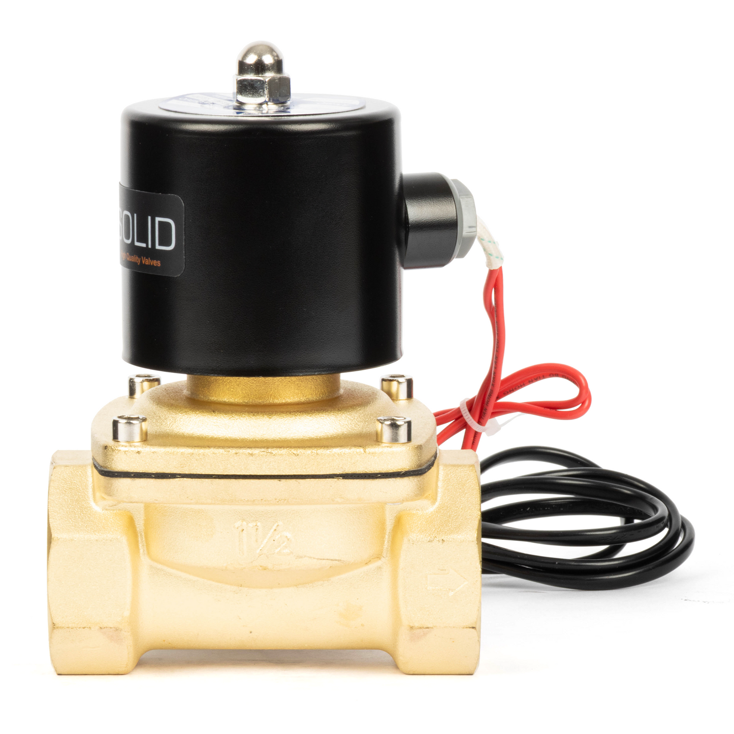 Brass Solenoid Valve 1-1/2" - 110V AC Smart Wi-Fi APP-Controlled Normally Closed