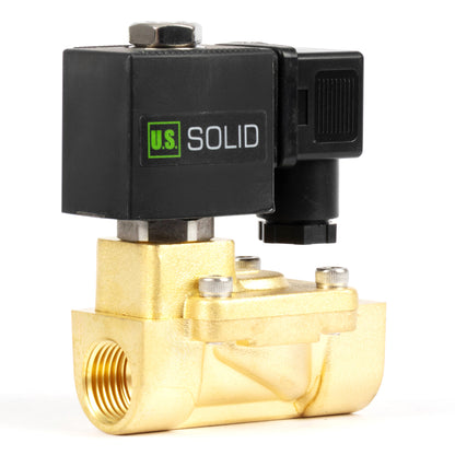 1/2" messing magnetventil - 24V AC, normalt lukket, 4,4-232 PSI, VITON pakning