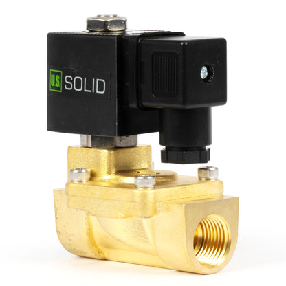 Ηλεκτρομαγνητική βαλβίδα ορείχαλκου 1/2" - 12V DC, Κανονικά κλειστή, 4.4-232 PSI, Σφραγίδα VITON