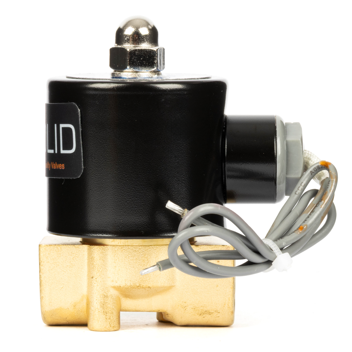 3/8" Brass Solenoid Valve - 24V DC Normally Closed, Viton Seal