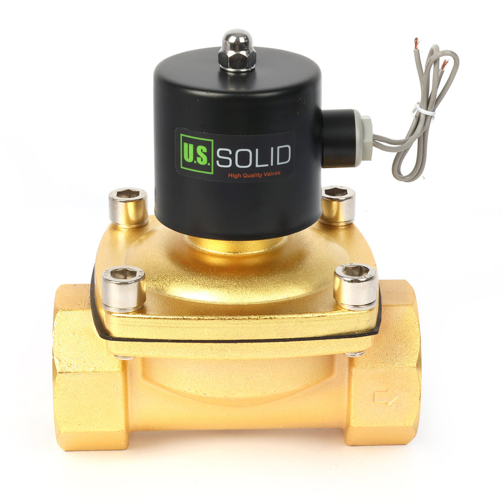 U.S. Solid Magnetventil 1/2" 24V DC – Edelstahl, NC, 0-10 Bar, IP65, Für Wasser, Luft, Diesel, Benzin, Kerosin (Viton-Dichtung)