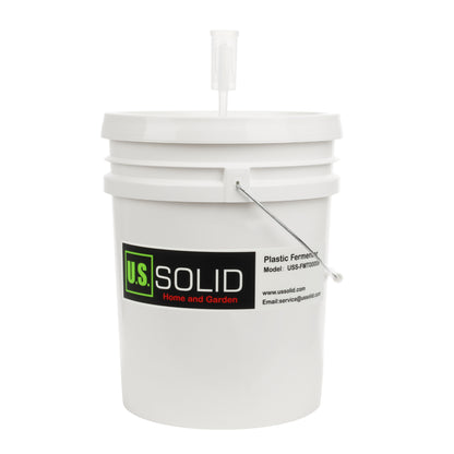 5갤런 플라스틱 발효기 - 식품 등급 발효 버킷 홈 양조 발효기, 수도꼭지 및 3피스 에어락 포함