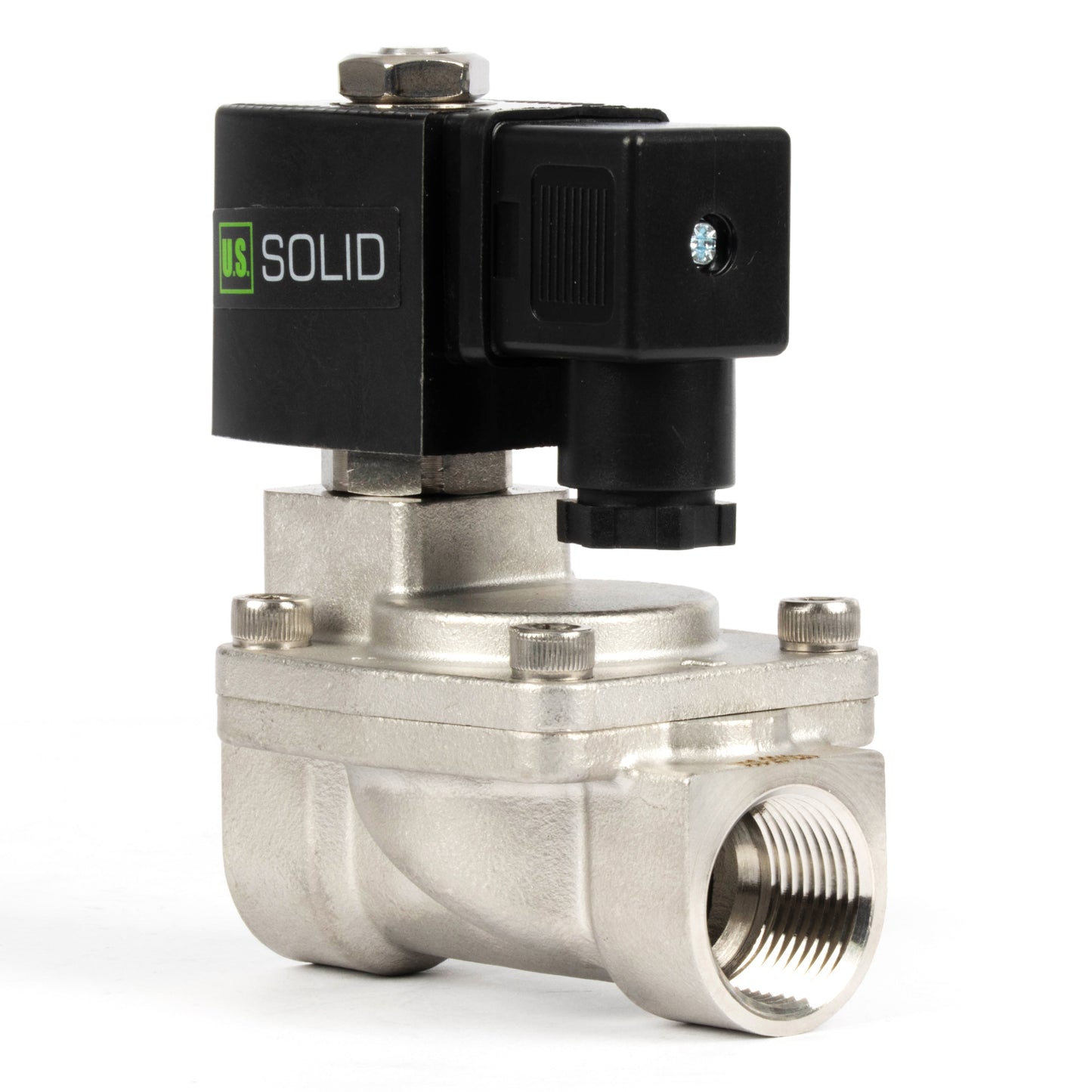 3/4" roestvrijstalen magneetventiel - 12V DC, normaal gesloten, 4,4-232 PSI, VITON-afdichting