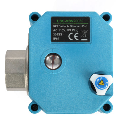 Vanne à boisseau sphérique motorisée en laiton 3/4" - Vanne à boisseau sphérique électrique 110 V CA, retour automatique, normalement fermée