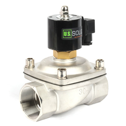 2"-Magnetventil – Elektrisches Magnetventil aus Edelstahl, 110 V Wechselstrom, normalerweise offen, Viton-Dichtung