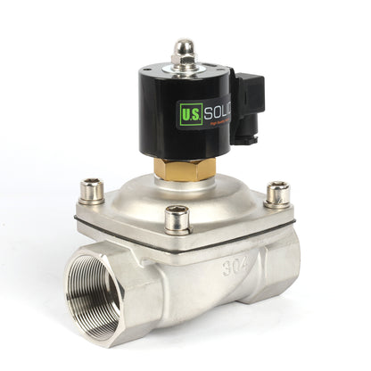 1-1/2" Injap Solenoid - Keluli Tahan Karat 110V AC Injap Solenoid Elektrik , Biasanya Terbuka, Pengedap Viton