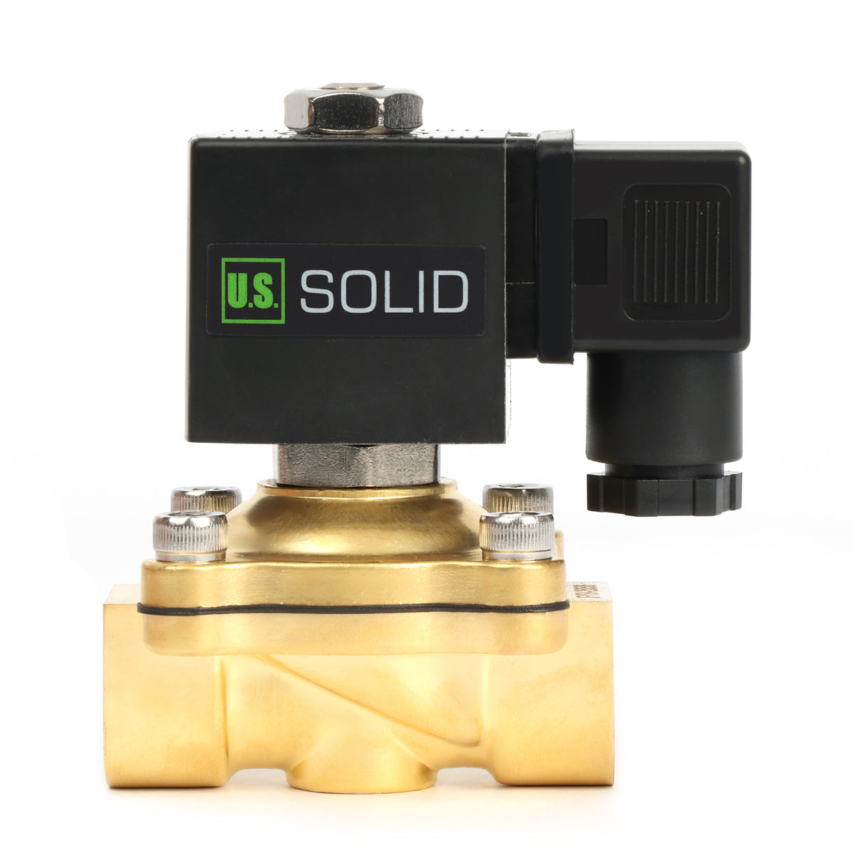 3/8" Pirinç Elektrikli Solenoid Vana - 12V DC, Normalde Kapalı, 145 PSI, VITON