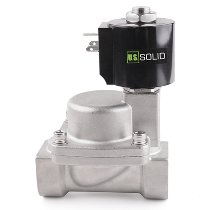 High Temperature Solenoid Valve - 1-1/2" Stainless Steel, 302℉, 12V DC, Normally Closed, VITON Seal