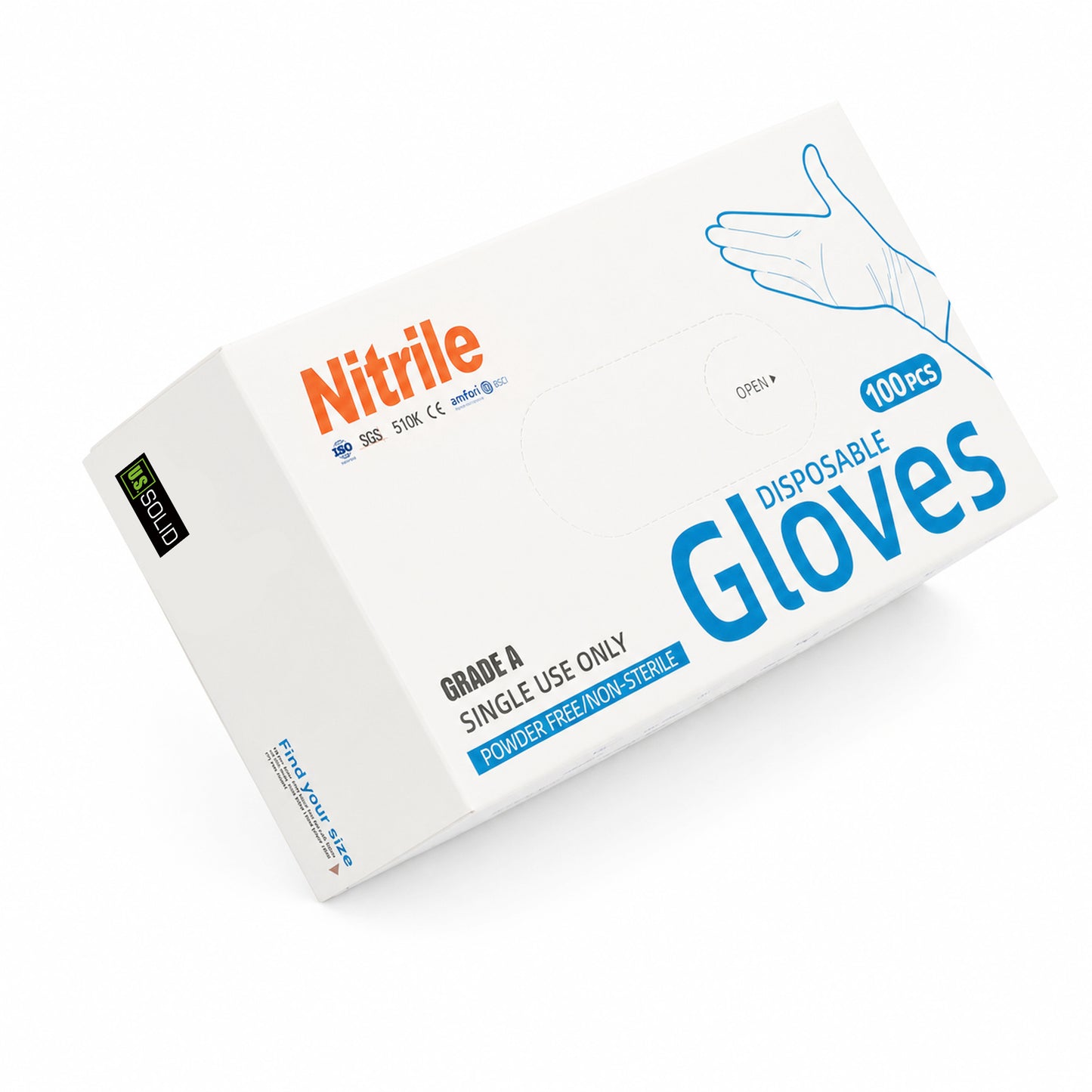 Luvas de nitrilo para exame – Sem látex, sem pó, 4g, luvas descartáveis ​​seguras para contato com alimentos para uso médico, doméstico e de limpeza.