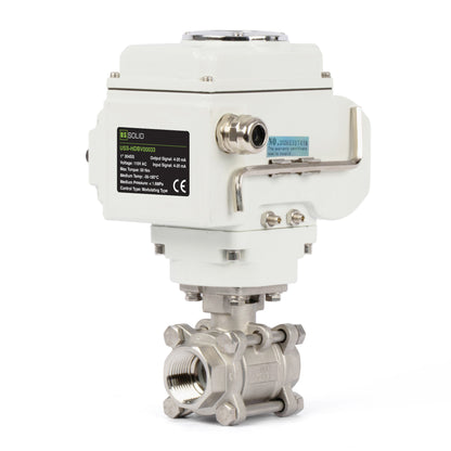 1 inch Modulating Electric Ball Valve - rear view