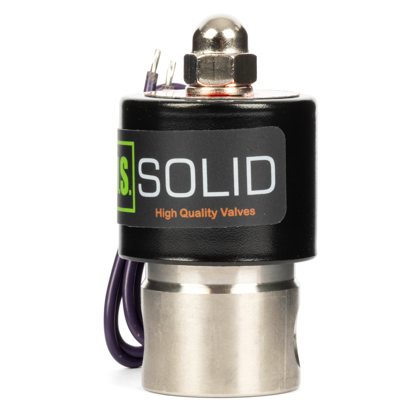 1/8" Stainless Steel Solenoid Valve - 12V DC Normally Closed, Viton Seal