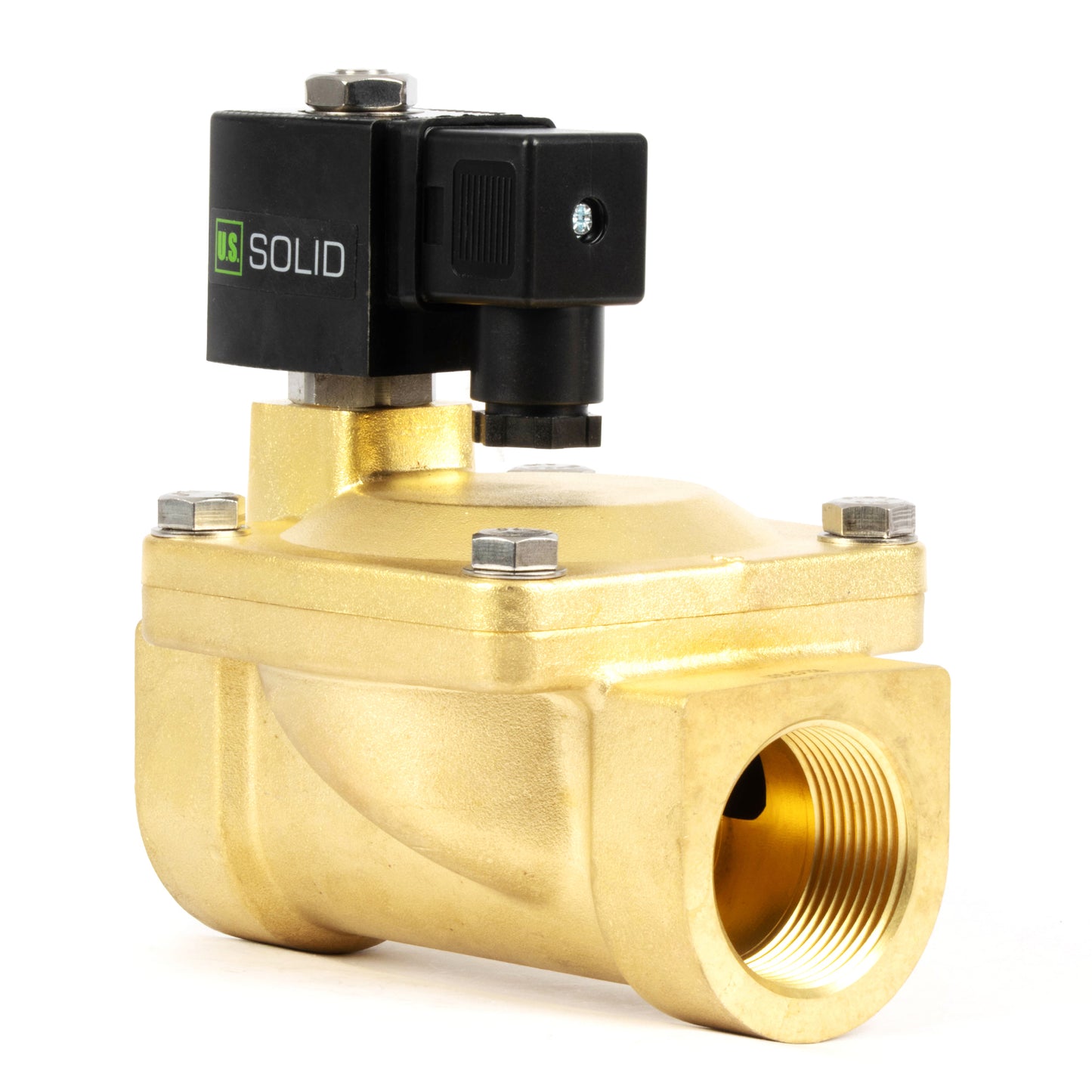 1-1/4" messing magnetventil - 24V DC, normalt lukket, 4,4-232 PSI, VITON pakning