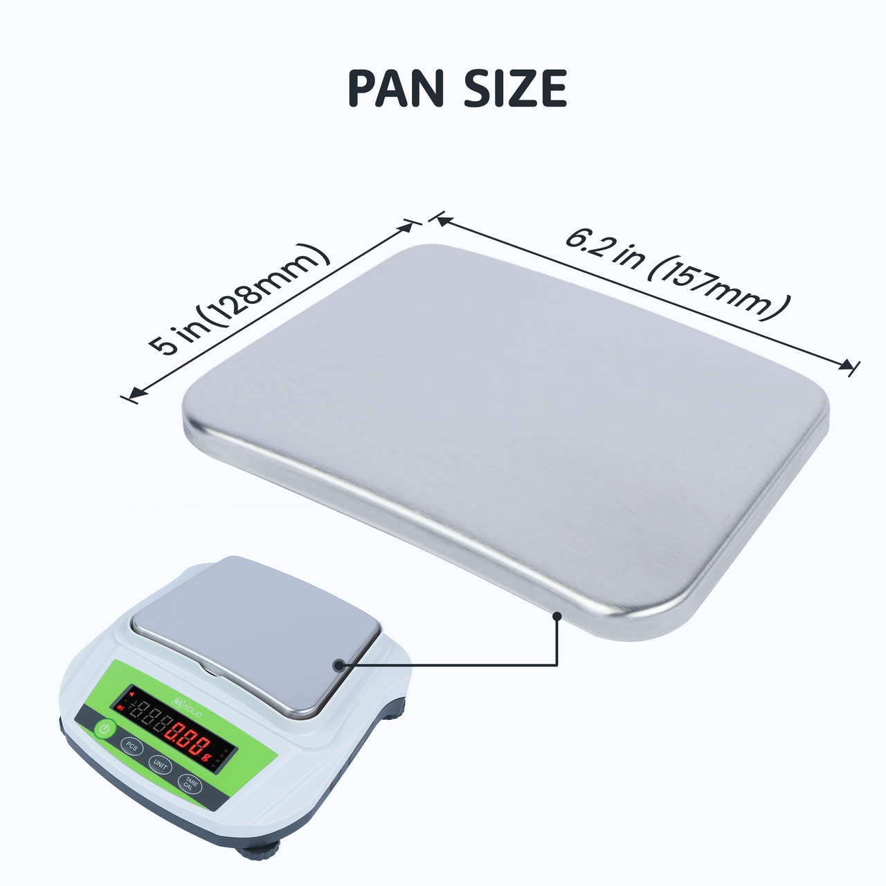 U.S. Solid Precision Balance 0.01 g x 2 kg 4.4 lbs for Routine Weighin