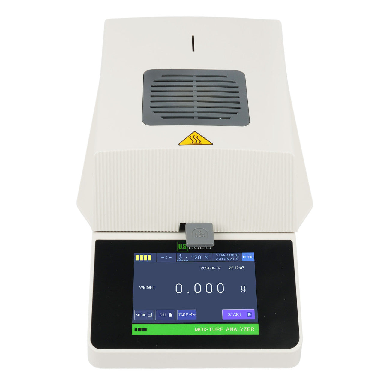 Moisture Analyzer - 0.01 g, 0.1% Readability Moisture Balance, 5-inch Touch Screen, 110 g Capacity