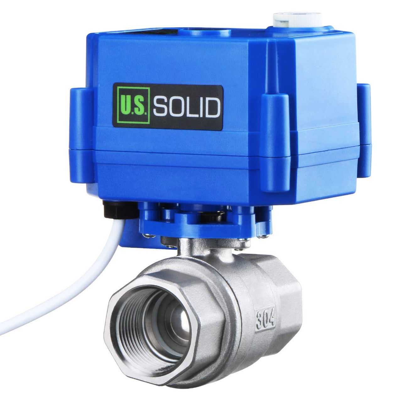 Motorized Ball Valve- 3/4" Stainless Steel Electrical Ball Valve with Manual Function, Full Port, 9-24V AC/DC and 3 Wire Setup by U.S. Solid