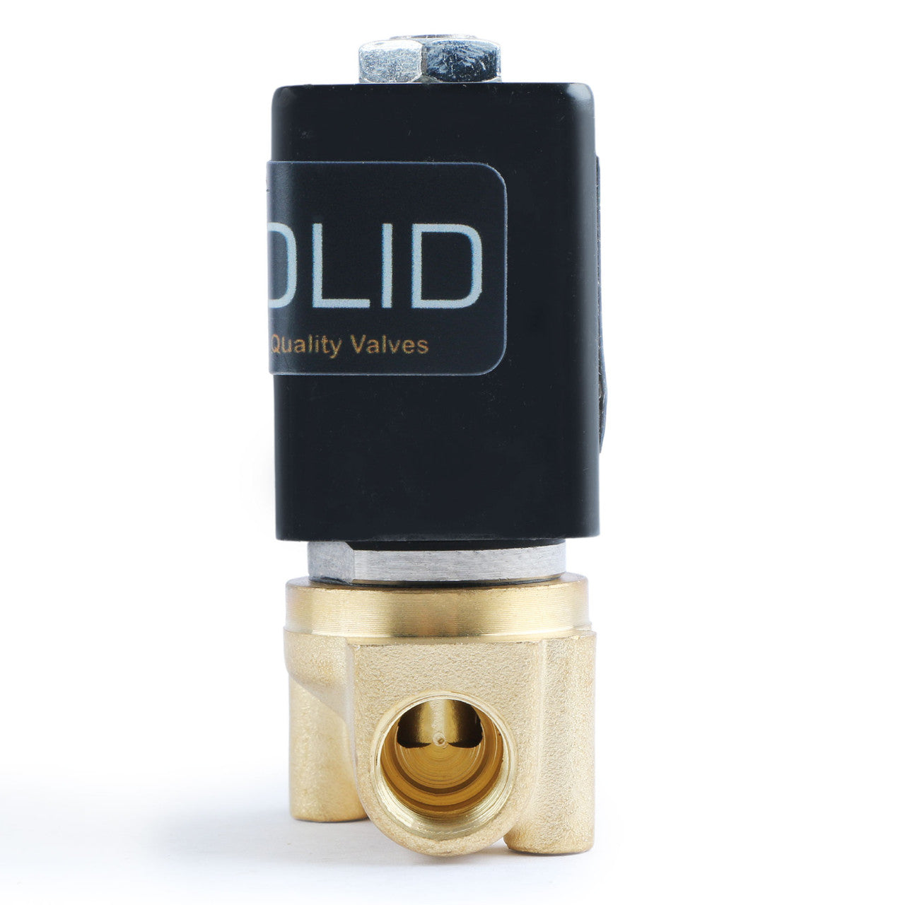 U.S. Solid 1/4" Brass Electric Solenoid Valve 12V DC Normally Closed VITON Air Water Oil Fuel