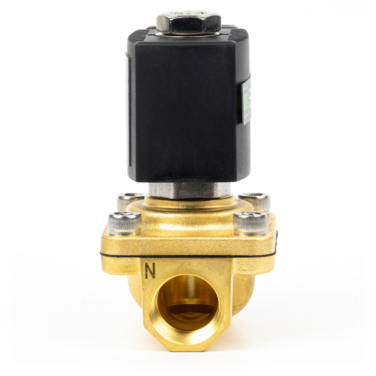 1/2" Solenoid Valve - Brass 110V AC Normally Closed with Viton Seal, Junction Box Type