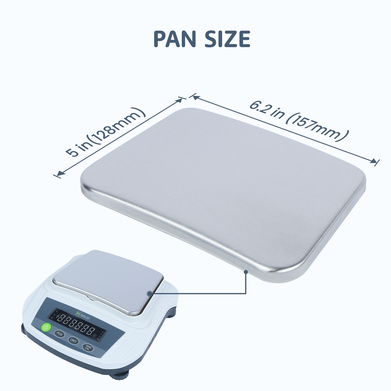 U.S. Solid 0.01 g Digital Lab Scale, 3 kg/6.6 lbs LED Display