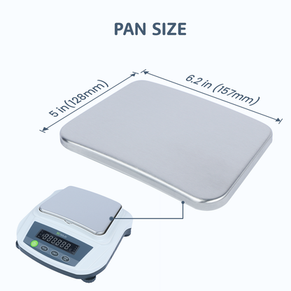 U.S. Solid 0.01 g Digital Lab Scale, 3 kg/6.6 lbs LED Display