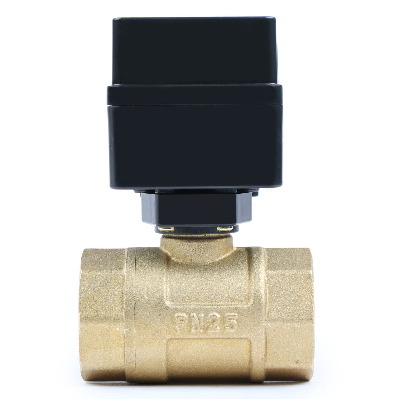 1" Motorized Ball Valve - Brass Electric Ball Valve with 3 Indicator Lights - 2 Wire Auto Return, Normally Closed, 9-36V AC/DC by U.S. Solid