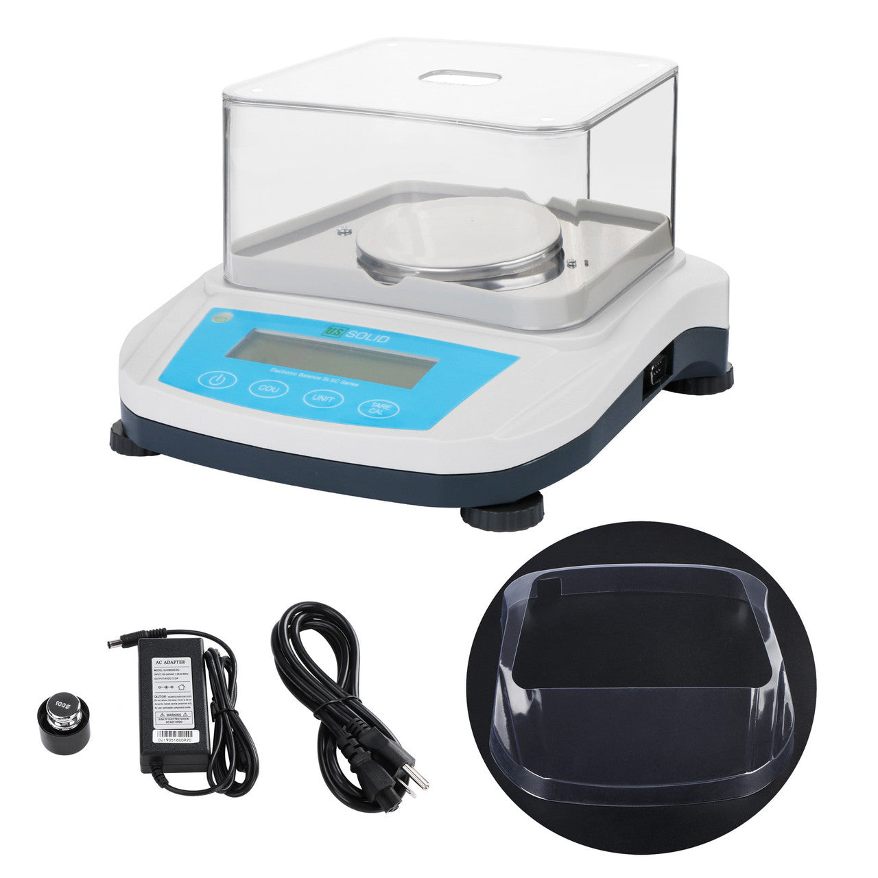 U.S. Solid 100 x 0.001g Analytical Balance, 1 mg Digital Lab Precision Scale