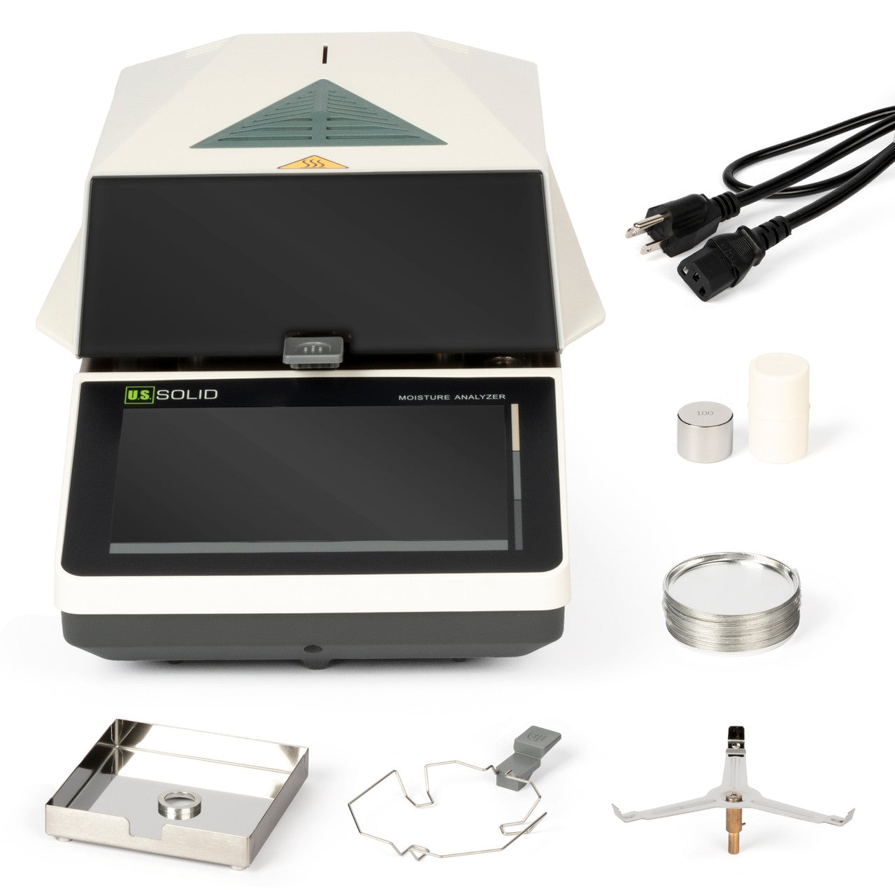 Moisture Analyzer - 0.001 g, 0.01% Readability Moisture Balance, 7-inch Touch Screen