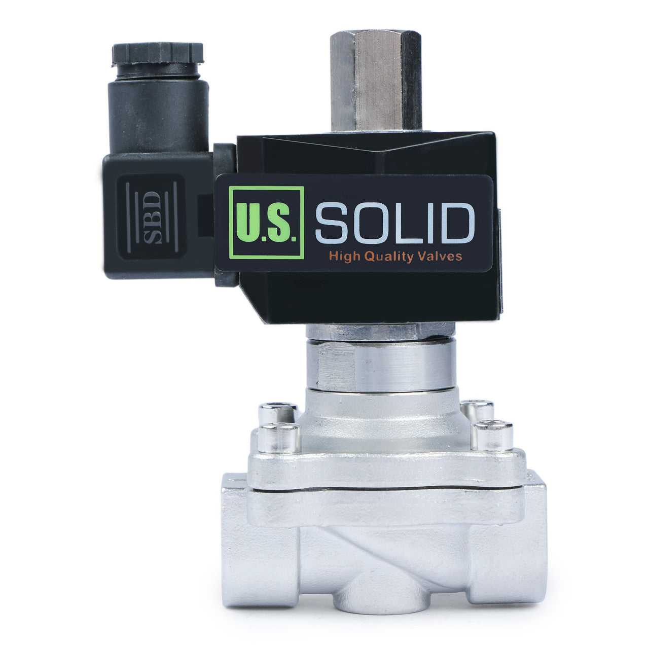 1/2" Solenoid Valve - 12V DC Stainless Steel Normally Open Solenoid Valve, Viton Seal