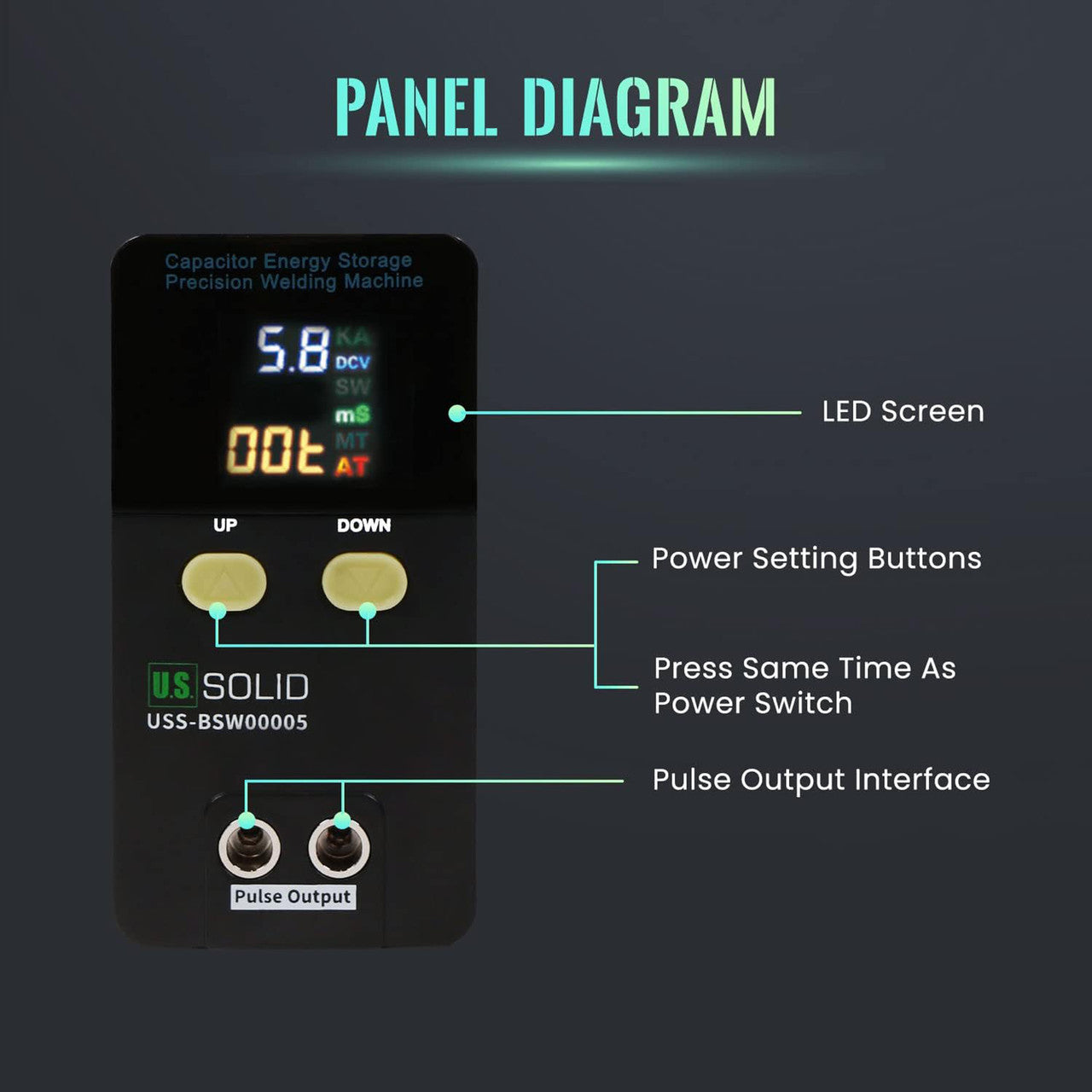 U.S. Solid USS-BSW05 Battery Spot Welder 11.6 KW 2000A Capacitor Energy Storage Pulse Welding Machine for 18650, 21700 Lithium Battery Pack Building