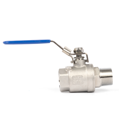 3/4" Ball Valve – Male x Female 316 Stainless Steel Heavy Duty, 1000WOG, Full Port with Anti-Misoperation Lock