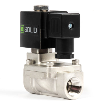 Ηλεκτρομαγνητική βαλβίδα από ανοξείδωτο χάλυβα 1/2" - 12V DC, Κανονικά κλειστή, 4.4-232 PSI, Στεγανοποίηση VITON