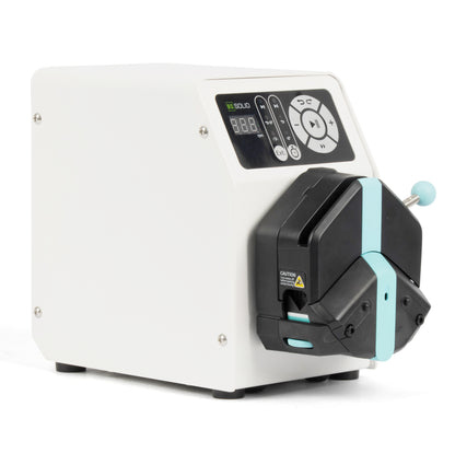 Kompakte Peristaltikpumpe mit Timer - Drehzahleinstellbarer Einkanal für 1,6 mm/2,4 mm Wandstärke (0,0053-1505/0,18-956 ml/min)