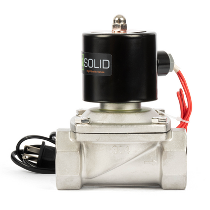Stainless Steel Solenoid Valve 1-1/2" - 110V AC Smart Wi-Fi APP-Controlled Normally Closed