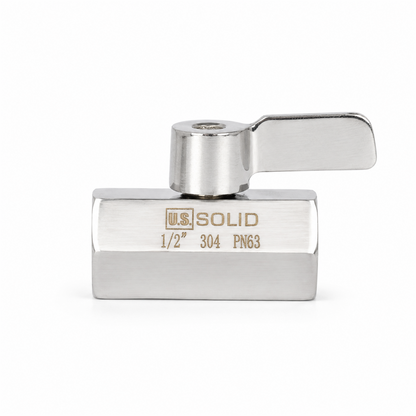 1/2" Mini Ball Valve 304 Stainless Steel Female Thread 2PCS