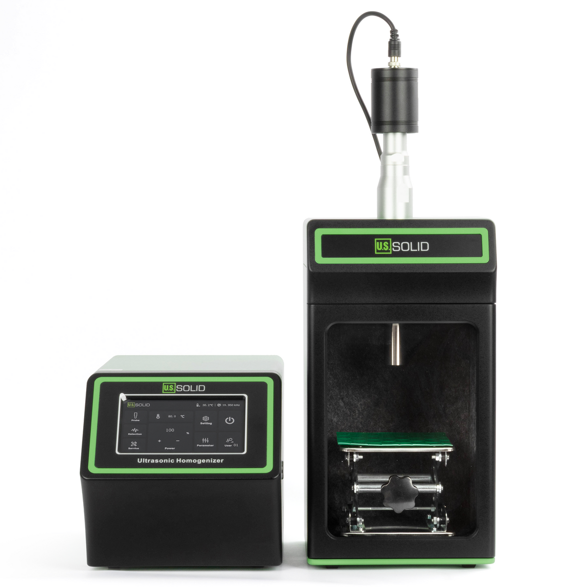 U.S. Solid Ultralydshomogenisator - 950 W, 50-1200 ml, laboratoriecellebryder og mixer, sonikator, berøringsskærm