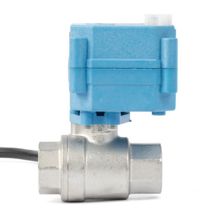Vanne à boisseau sphérique motorisée en laiton 1/2" - Vanne à boisseau sphérique électrique 110 V CA, retour automatique, normalement fermée