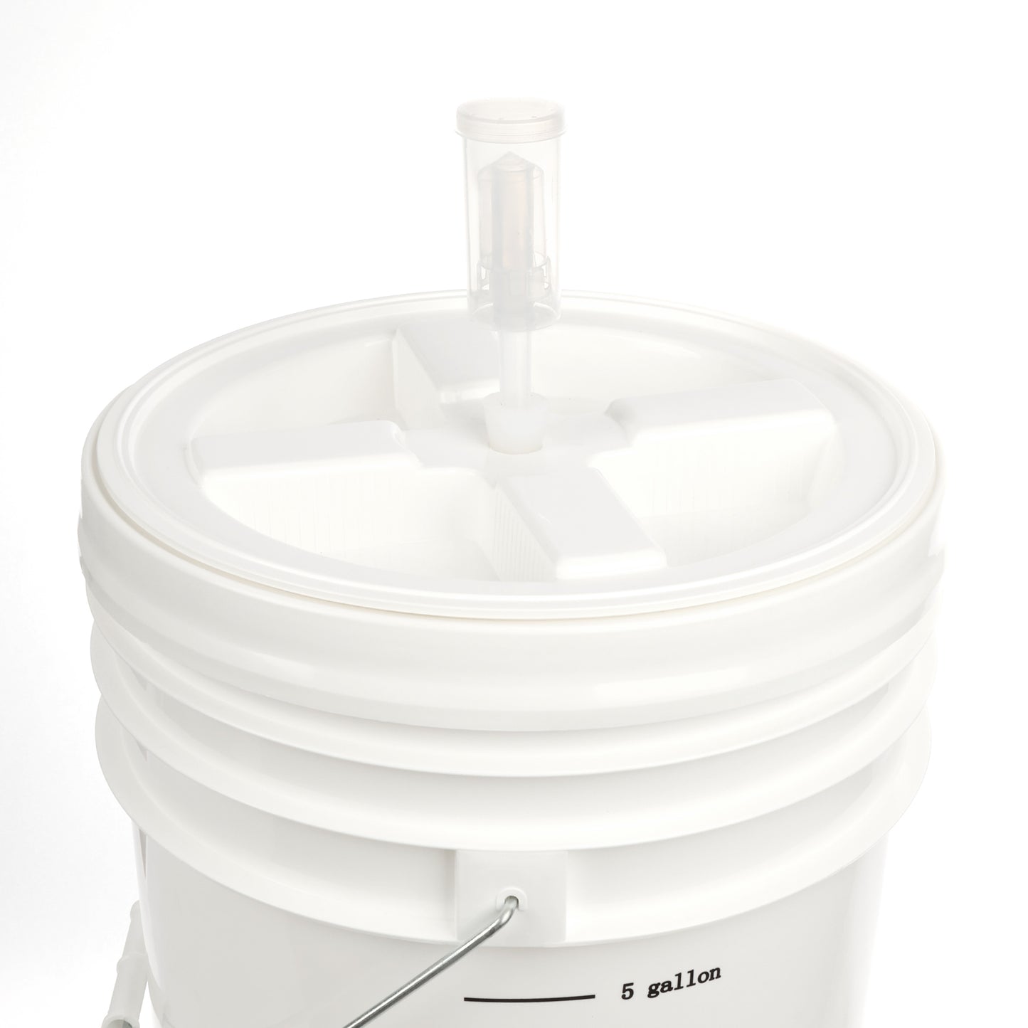 6.5갤런 플라스틱 발효통 - 나사형 뚜껑, 수도꼭지 및 에어락이 있는 식품 등급 발효기