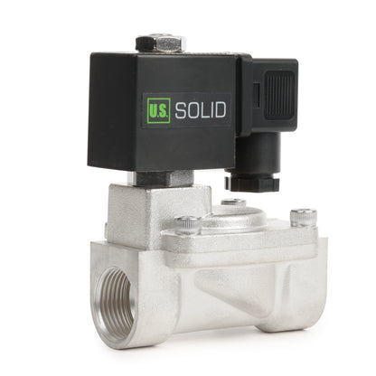 3/4" Stainless Steel  Solenoid Valve - 24V AC, Normally Closed, 4.4-232 PSI, VITON Seal