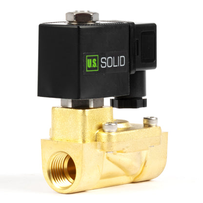 1/2" messing magnetventil - 24V DC, normalt lukket, 4,4-232 PSI, VITON pakning