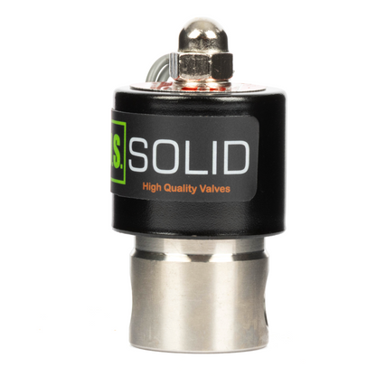 1/8" Stainless Steel Solenoid Valve - 24V DC Normally Closed, Viton Seal