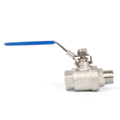 1/2" Ball Valve – Male x Female 316 Stainless Steel Heavy Duty, 1000WOG, Full Port with Anti-Misoperation Lock