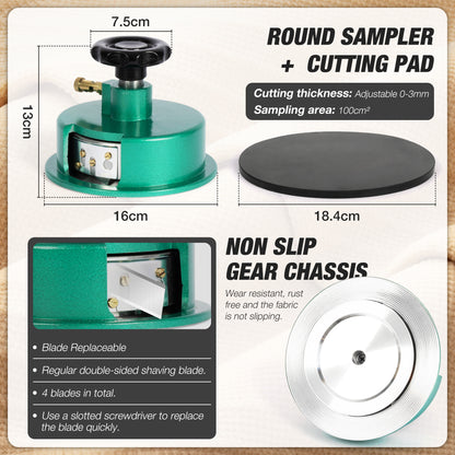 U.S. Solid 1200 g / 0.01 g Electronic Fabric GSM Scale with a 0-3mm Disc Sampler