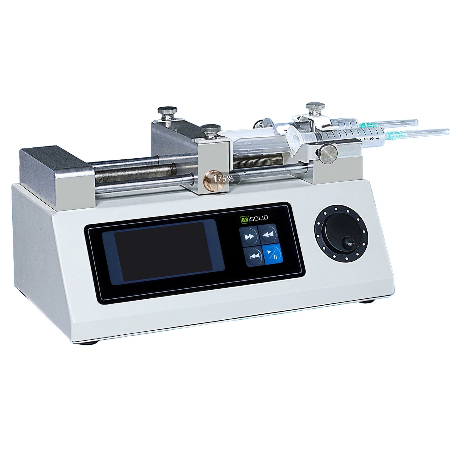 Bomba de jeringa compacta de doble canal para laboratorio, para infusión y extracción.