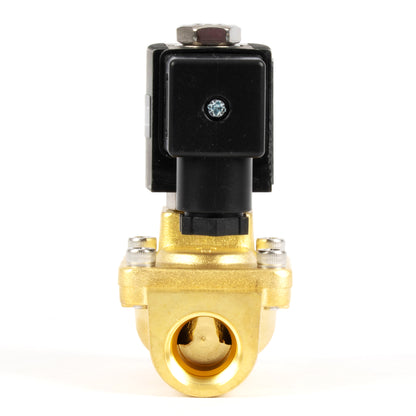 Ηλεκτρομαγνητική βαλβίδα ορείχαλκου 1/2" - 110V / 220V AC, Κανονικά κλειστή, 4,4-232 PSI, Σφραγίδα VITON