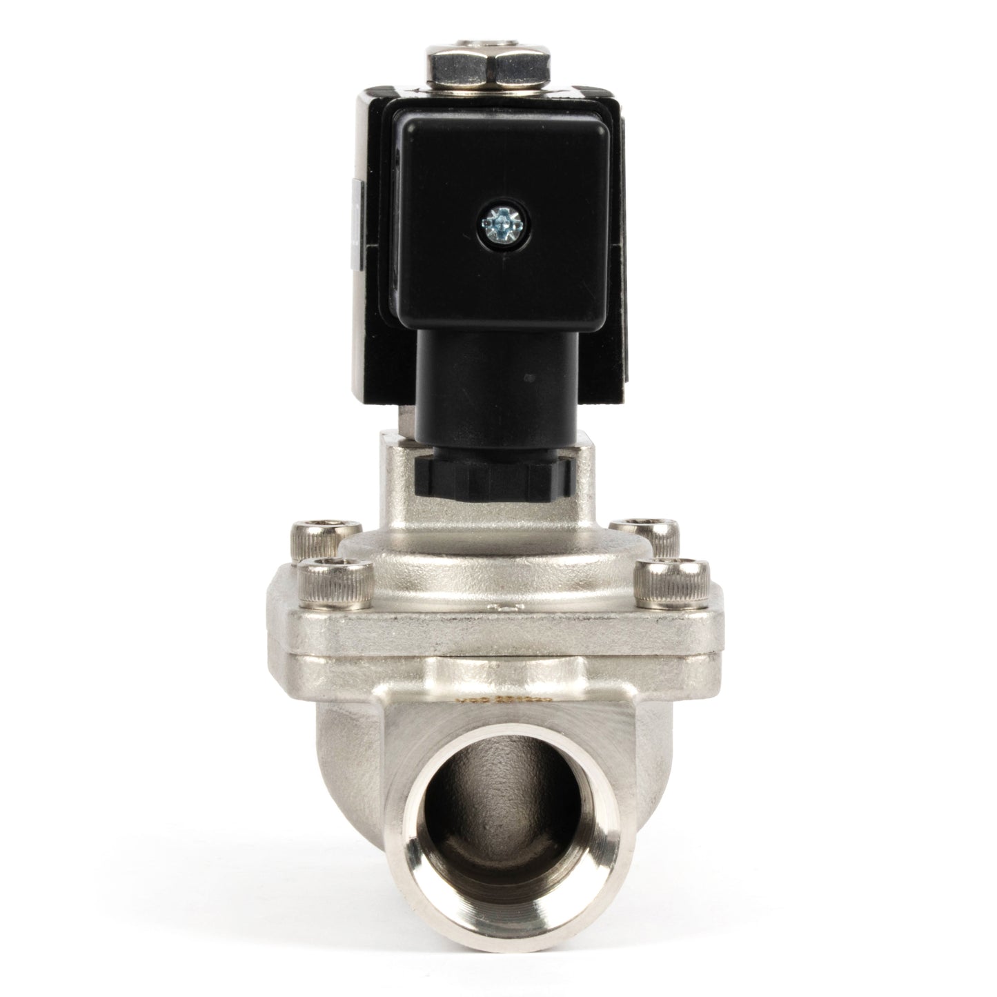 3/4" roestvrijstalen magneetventiel - 12V DC, normaal gesloten, 4,4-232 PSI, VITON-afdichting