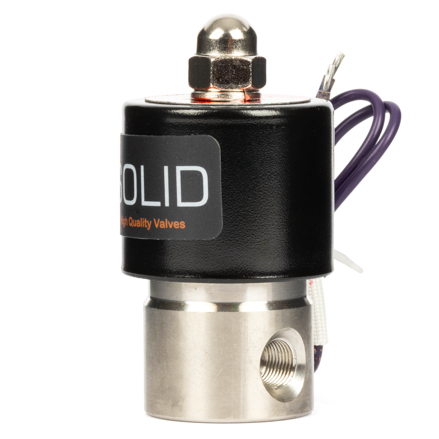 1/8" Stainless Steel Solenoid Valve - 12V DC Normally Closed, Viton Seal