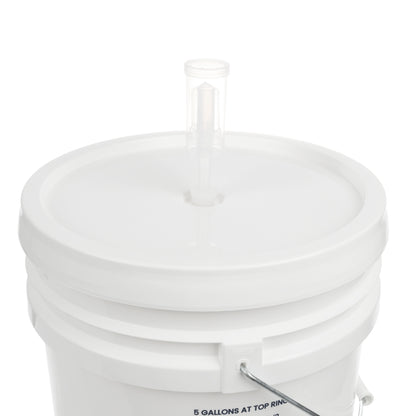 5갤런 플라스틱 발효기 - 식품 등급 발효 버킷 홈 양조 발효기, 수도꼭지 및 3피스 에어락 포함